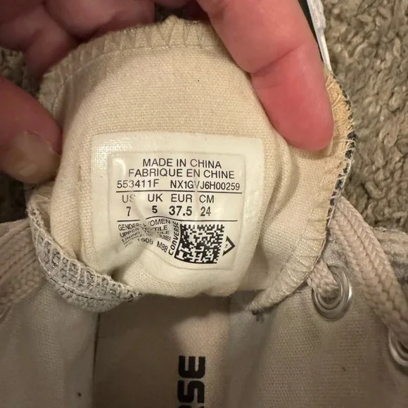 Converse Glitter Custom Chuck Taylor All Star By You high top silver size 7 - Picture 4 of 10